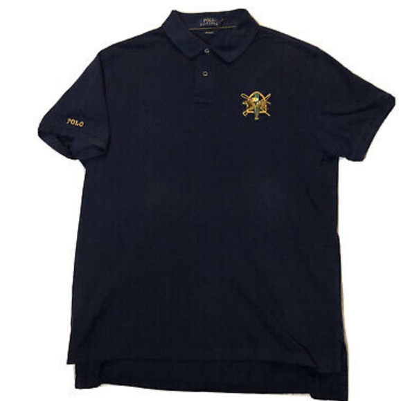 POLO RALPH LAUREN MEN’S Medium CUSTOM FIT “EQUESTRIAN THEME”SHORT SLEEVE SHIRT - Picture 4 of 9